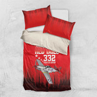 Tuskegee Airmen Red Tails Bedding Set 332nd Fighter Group WWII Tribute Red Style - Wonder Print Shop