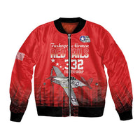 Tuskegee Airmen Red Tails Bomber Jacket 332nd Fighter Group WWII Tribute Red Style - Wonder Print Shop