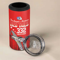 Tuskegee Airmen Red Tails 4 in 1 Can Cooler Tumbler 332nd Fighter Group WWII Tribute Red Style - Wonder Print Shop