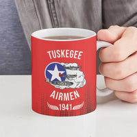 Tuskegee Airmen Red Tails Ceramic Mug 332nd Fighter Group WWII Tribute Red Style - Wonder Print Shop