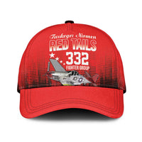 Tuskegee Airmen Red Tails Classic Cap 332nd Fighter Group WWII Tribute Red Style - Wonder Print Shop
