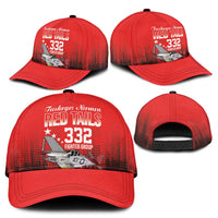 Tuskegee Airmen Red Tails Classic Cap 332nd Fighter Group WWII Tribute Red Style - Wonder Print Shop