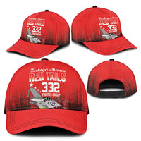 Tuskegee Airmen Red Tails Classic Cap 332nd Fighter Group WWII Tribute Red Style - Wonder Print Shop