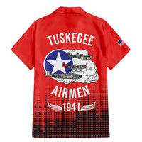 Tuskegee Airmen Red Tails Family Matching Mermaid Dress and Hawaiian Shirt 332nd Fighter Group WWII Tribute Red Style - Wonder Print Shop