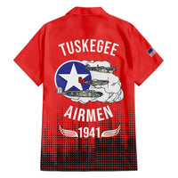 Tuskegee Airmen Red Tails Family Matching Short Sleeve Bodycon Dress and Hawaiian Shirt 332nd Fighter Group WWII Tribute Red Style - Wonder Print Shop