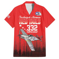 Tuskegee Airmen Red Tails Family Matching Summer Maxi Dress and Hawaiian Shirt 332nd Fighter Group WWII Tribute Red Style - Wonder Print Shop