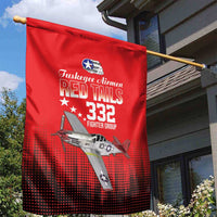 Tuskegee Airmen Red Tails Garden Flag 332nd Fighter Group WWII Tribute Red Style - Wonder Print Shop