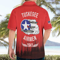 Tuskegee Airmen Red Tails Hawaiian Shirt 332nd Fighter Group WWII Tribute Red Style - Wonder Print Shop