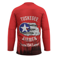 Tuskegee Airmen Red Tails Hockey Jersey 332nd Fighter Group WWII Tribute Red Style - Wonder Print Shop