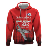 Tuskegee Airmen Red Tails Hoodie 332nd Fighter Group WWII Tribute Red Style - Wonder Print Shop