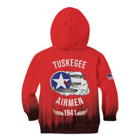 Tuskegee Airmen Red Tails Kid Hoodie 332nd Fighter Group WWII Tribute Red Style - Wonder Print Shop