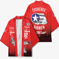 Tuskegee Airmen Red Tails Kimono 332nd Fighter Group WWII Tribute Red Style - Wonder Print Shop