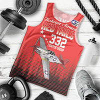 Tuskegee Airmen Red Tails Men Tank Top 332nd Fighter Group WWII Tribute Red Style - Wonder Print Shop
