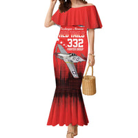 Tuskegee Airmen Red Tails Mermaid Dress 332nd Fighter Group WWII Tribute Red Style - Wonder Print Shop