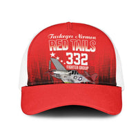 Tuskegee Airmen Red Tails Mesh Trucker Cap 332nd Fighter Group WWII Tribute Red Style - Wonder Print Shop