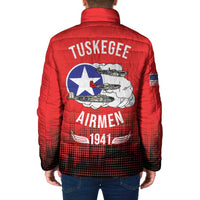 Tuskegee Airmen Red Tails Padded Jacket 332nd Fighter Group WWII Tribute Red Style - Wonder Print Shop