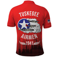 Tuskegee Airmen Red Tails Polo Shirt 332nd Fighter Group WWII Tribute Red Style - Wonder Print Shop
