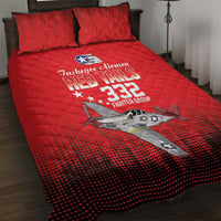 Tuskegee Airmen Red Tails Quilt Bed Set 332nd Fighter Group WWII Tribute Red Style - Wonder Print Shop