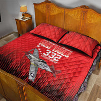 Tuskegee Airmen Red Tails Quilt Bed Set 332nd Fighter Group WWII Tribute Red Style - Wonder Print Shop