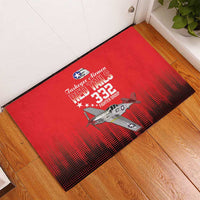 Tuskegee Airmen Red Tails Rubber Doormat 332nd Fighter Group WWII Tribute Red Style - Wonder Print Shop