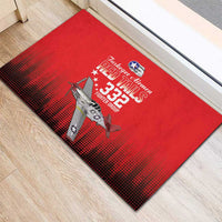 Tuskegee Airmen Red Tails Rubber Doormat 332nd Fighter Group WWII Tribute Red Style - Wonder Print Shop