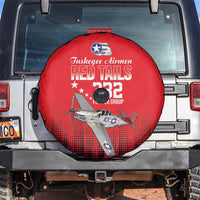 Tuskegee Airmen Red Tails Spare Tire Cover 332nd Fighter Group WWII Tribute Red Style - Wonder Print Shop