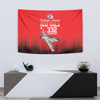 Tuskegee Airmen Red Tails Tapestry 332nd Fighter Group WWII Tribute Red Style - Wonder Print Shop