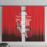 Tuskegee Airmen Red Tails Window Curtain 332nd Fighter Group WWII Tribute Red Style - Wonder Print Shop