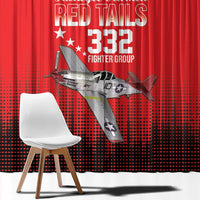 Tuskegee Airmen Red Tails Window Curtain 332nd Fighter Group WWII Tribute Red Style - Wonder Print Shop