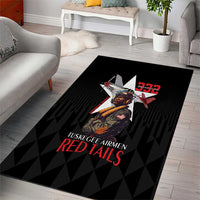 Tuskegee Airmen Red Tails Area Rug African American Pilots Heritage Black Style - Wonder Print Shop