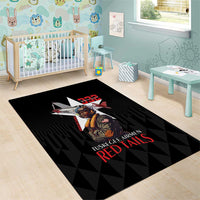 Tuskegee Airmen Red Tails Area Rug African American Pilots Heritage Black Style - Wonder Print Shop