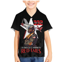 Tuskegee Airmen Red Tails Family Matching Mermaid Dress and Hawaiian Shirt African American Pilots Heritage Black Style - Wonder Print Shop
