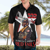 Tuskegee Airmen Red Tails Hawaiian Shirt African American Pilots Heritage Black Style - Wonder Print Shop