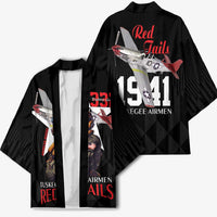 Tuskegee Airmen Red Tails Kimono African American Pilots Heritage Black Style - Wonder Print Shop