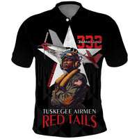 Tuskegee Airmen Red Tails Polo Shirt African American Pilots Heritage Black Style - Wonder Print Shop
