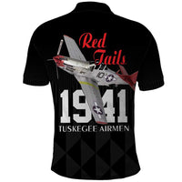 Tuskegee Airmen Red Tails Polo Shirt African American Pilots Heritage Black Style - Wonder Print Shop