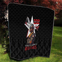 Tuskegee Airmen Red Tails Quilt African American Pilots Heritage Black Style - Wonder Print Shop
