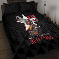 Tuskegee Airmen Red Tails Quilt Bed Set African American Pilots Heritage Black Style - Wonder Print Shop
