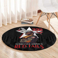 Tuskegee Airmen Red Tails Round Carpet African American Pilots Heritage Black Style - Wonder Print Shop