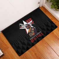 Tuskegee Airmen Red Tails Rubber Doormat African American Pilots Heritage Black Style - Wonder Print Shop