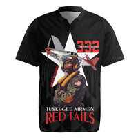 Tuskegee Airmen Red Tails Rugby Jersey African American Pilots Heritage Black Style - Wonder Print Shop