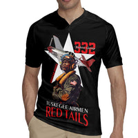 Tuskegee Airmen Red Tails Rugby Jersey African American Pilots Heritage Black Style - Wonder Print Shop
