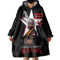 Tuskegee Airmen Red Tails Wearable Blanket Hoodie African American Pilots Heritage Black Style - Wonder Print Shop
