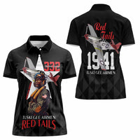 Tuskegee Airmen Red Tails Women Polo Shirt African American Pilots Heritage Black Style - Wonder Print Shop