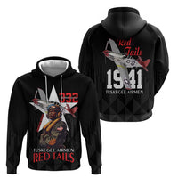 Tuskegee Airmen Red Tails Zip Hoodie African American Pilots Heritage Black Style - Wonder Print Shop