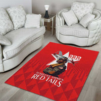 Tuskegee Airmen Red Tails Area Rug African American Pilots Heritage Red Style - Wonder Print Shop