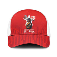 Tuskegee Airmen Red Tails Baseball Net Cap African American Pilots Heritage Red Style - Wonder Print Shop