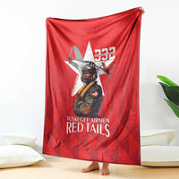 Tuskegee Airmen Red Tails Blanket African American Pilots Heritage Red Style - Wonder Print Shop