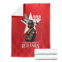 Tuskegee Airmen Red Tails Blanket African American Pilots Heritage Red Style - Wonder Print Shop