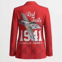 Tuskegee Airmen Red Tails Blazer African American Pilots Heritage Red Style - Wonder Print Shop